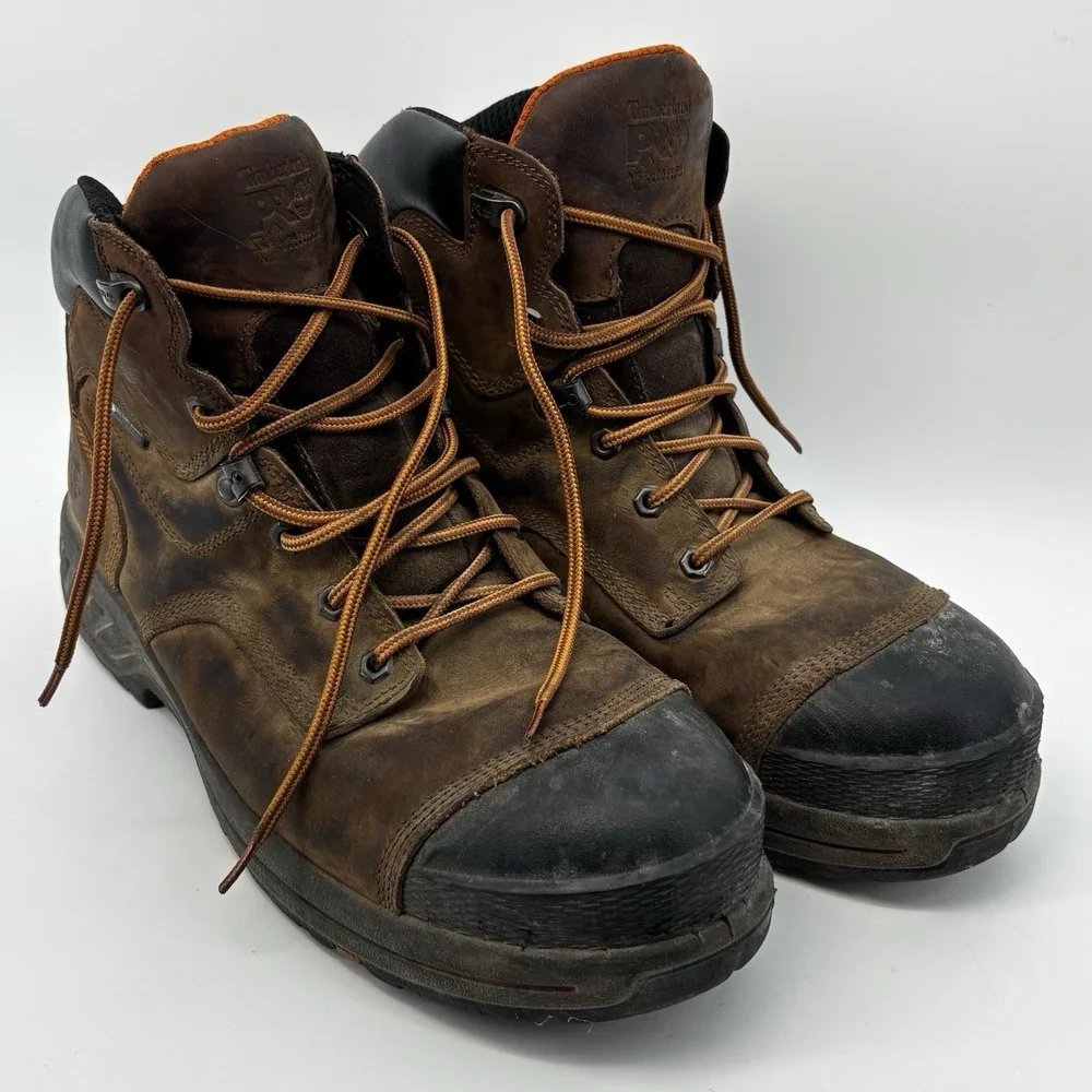 Timberland PRO Helix HD 6in Composite Toe Waterproof Boots Mens Size 13 W Brown